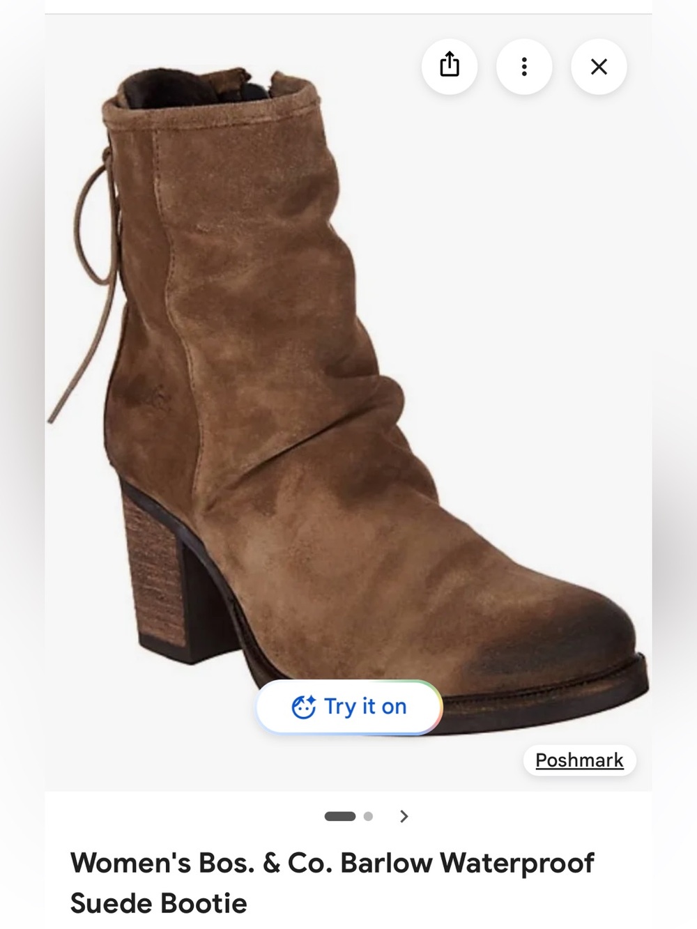 Bos. & Co. Suede Ankle Boot in Brown EU 41